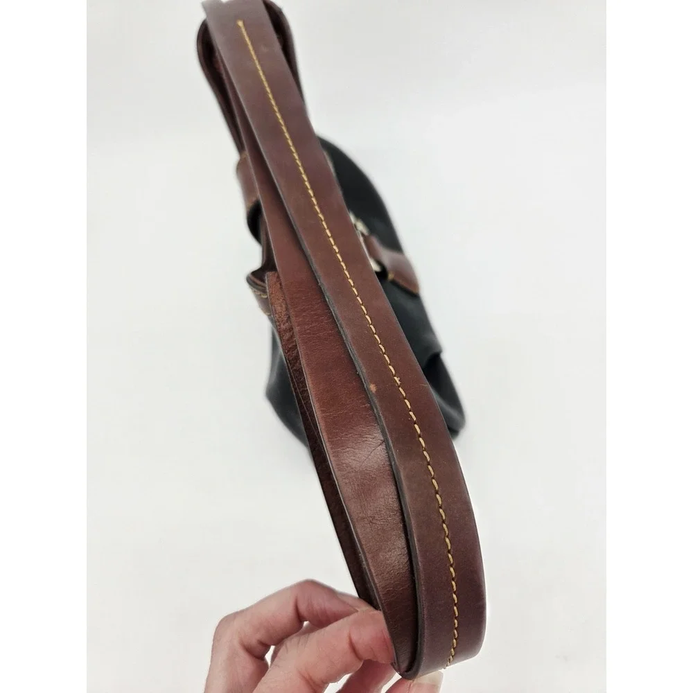 Dooney & Bourke Pebble Grain Hobo Purse‎ Shoulder Handbag Black Brown Gold